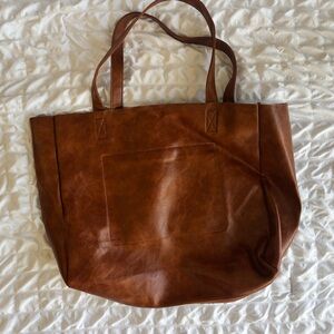 Elegant, Faux Leather Tote Bag